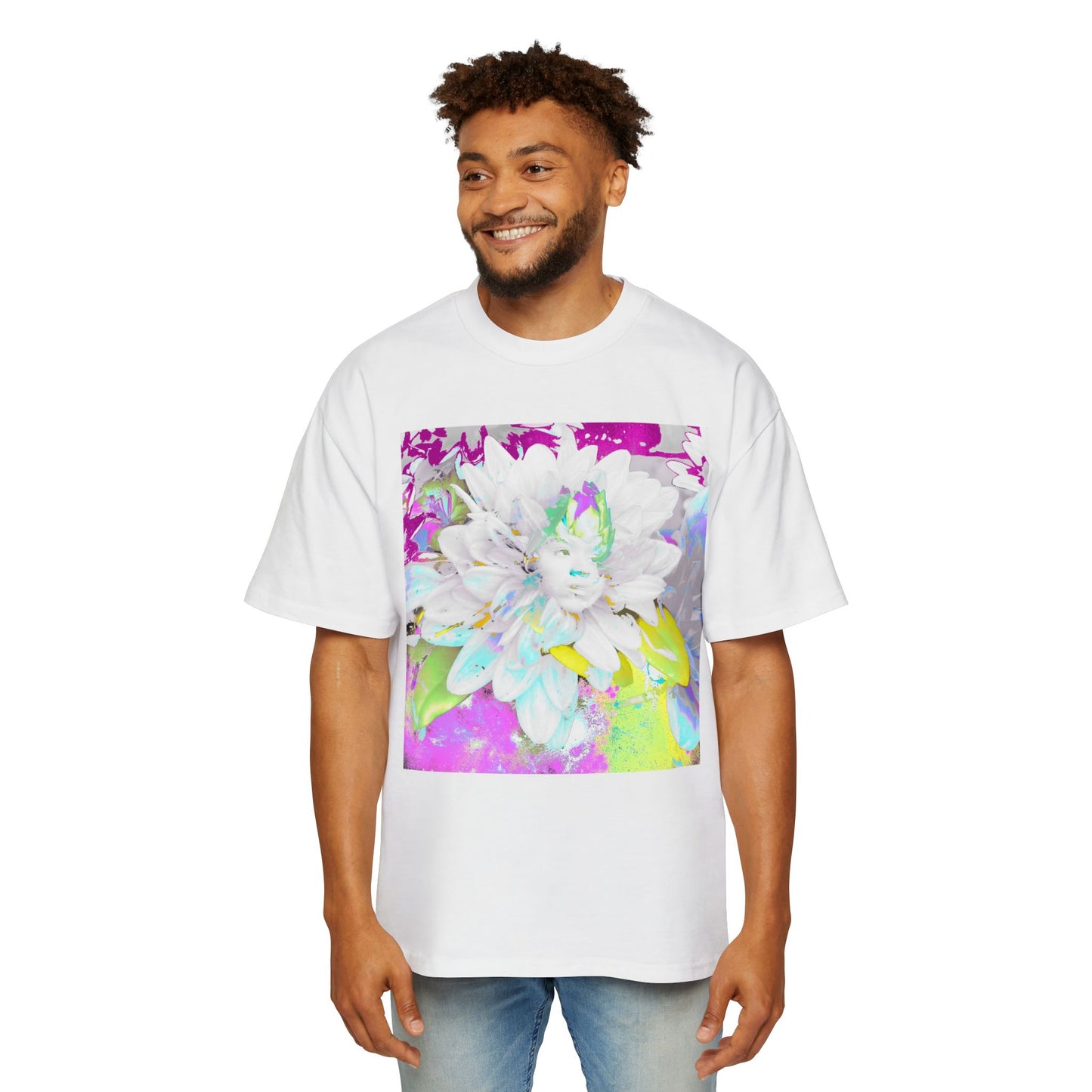 Flower Starlight Oversized Tee by Ethereal Hibiscus